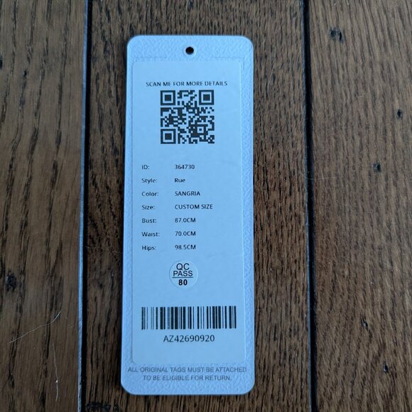 Azazie Rue Bridesmaid Dress Sangria Stretch Satin Maxi (See Video) - Picture 4 of 4